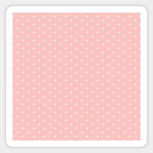 seamless pink and white polka dots Sticker